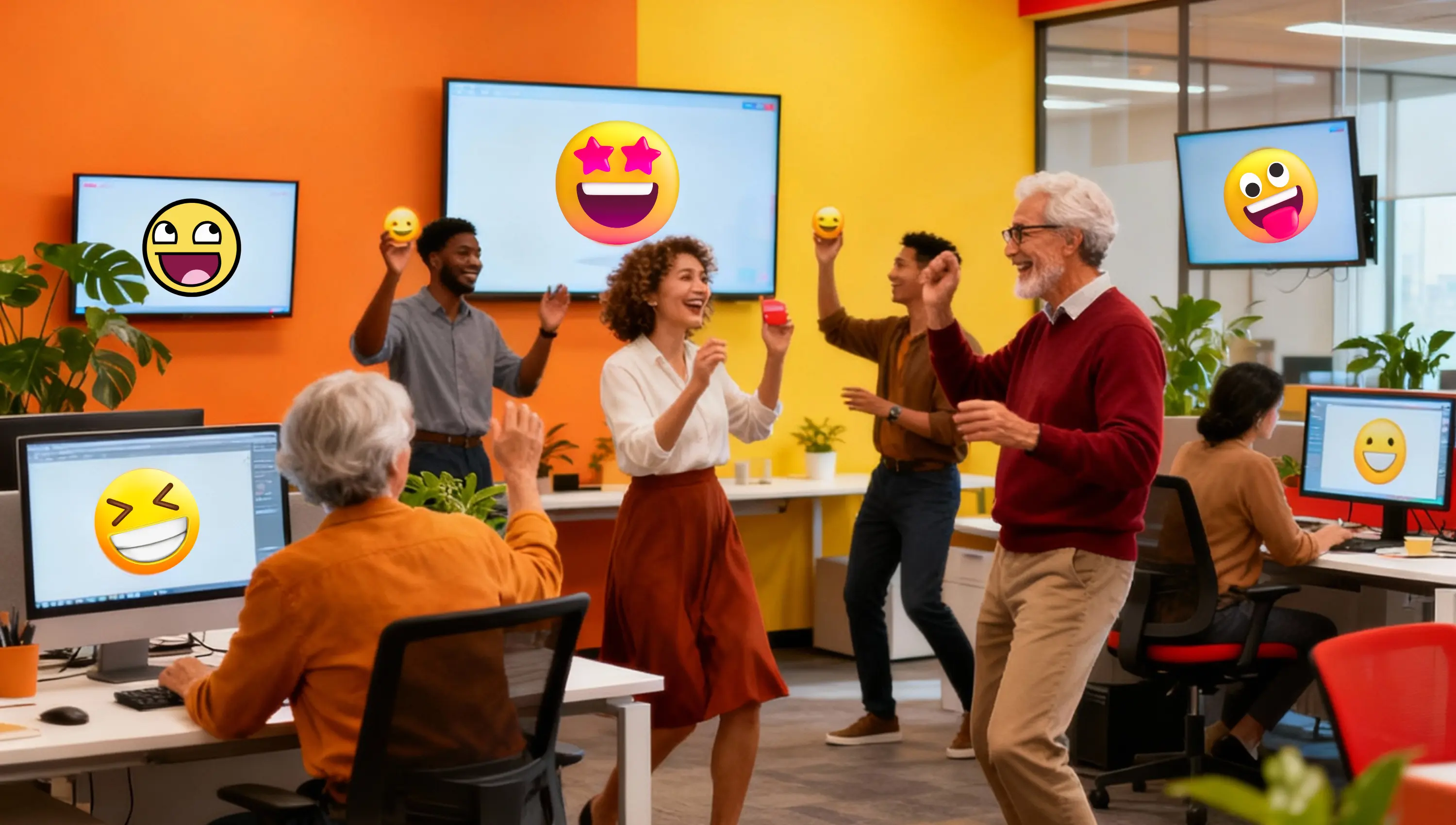 Few happy emojis and peoples are sharing it to express happiness.