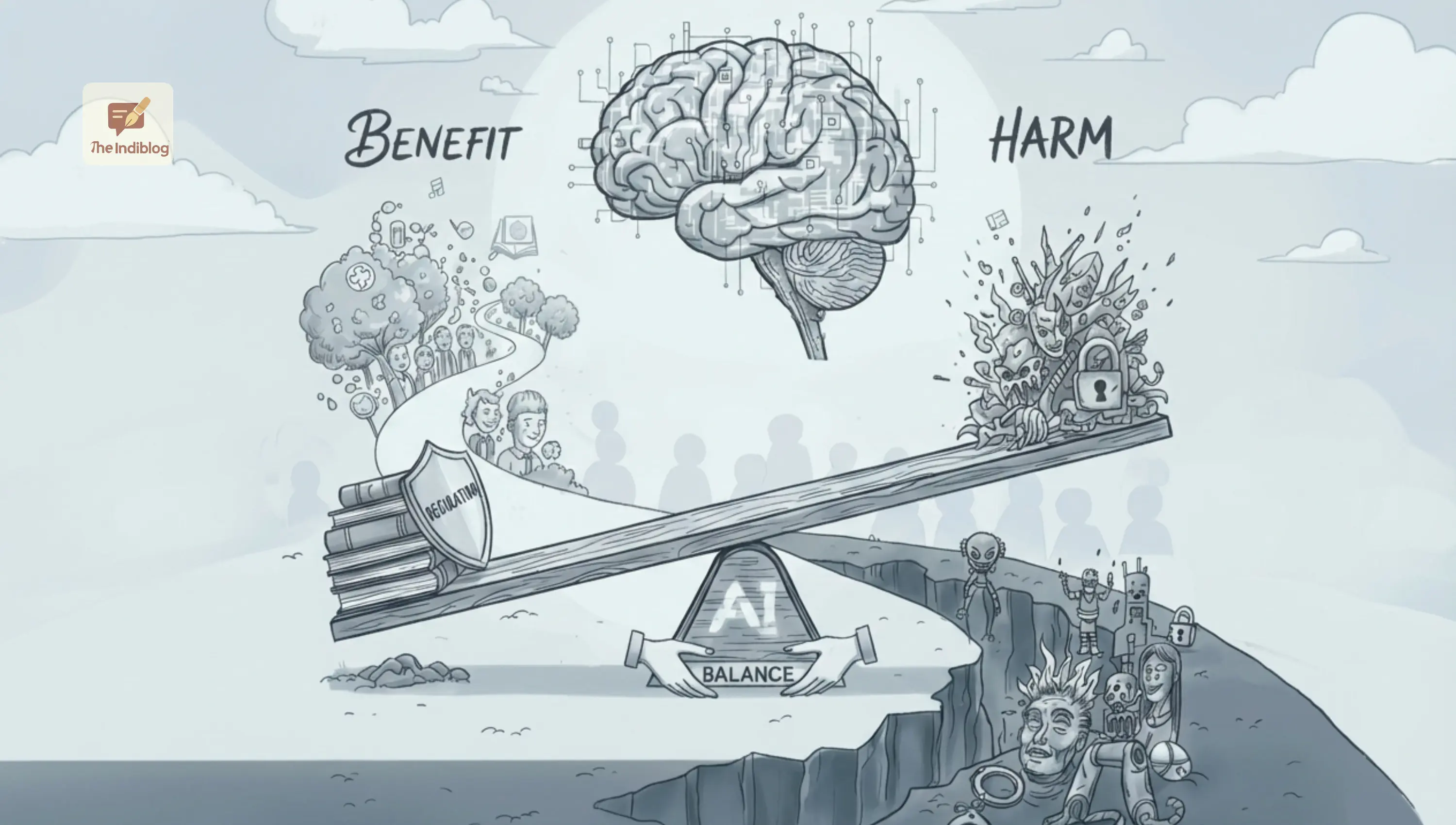 Representation of benefit and harm of AI should balance for a greater society.